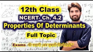 Determinants 42 Properties Of Determinant Part1  NCERT  CBSE  Anurag Chauhan Mathematics [upl. by Nawat]