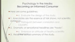 Research Methods Psychology in the Media [upl. by Enamrej743]