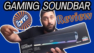 Goodmans Gaming Soundbar with Colour Changing LED Lighting REVIEW amp UNBOXING from BampM [upl. by Hopfinger]