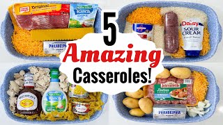 5 Super Quick amp EASY Casserole Dinner Recipes  BEST TASTY OVEN BAKED MEALS  Julia Pacheco [upl. by Abbye]