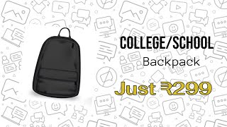 Best college backpack under ₹300  Waterproof backpack [upl. by Kcirrek989]