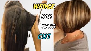 Wedge Bob Hair cut for beginners tutorial [upl. by Ybur586]