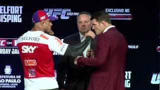 UFC on FX 7 Belfort vs Bisping Staredown [upl. by Ennalyrehc]