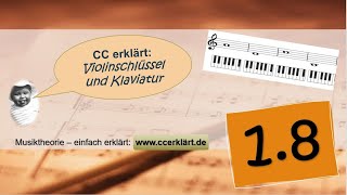 Musiktheorie einfach erklärt 108  Violinschlüssel und Klaviatur  Notenlesen wwwccerklärtde [upl. by Randall625]