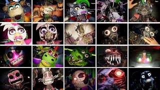 FNAF Security Breach  Ruin DLC  ALL Original vs New Jumpscares All Versions [upl. by Bruns19]