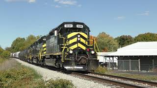 Indiana Northeastern Railroad and Montpelier Ohio train action [upl. by Acirat]