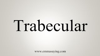 How To Say Trabecular [upl. by Nomyar]