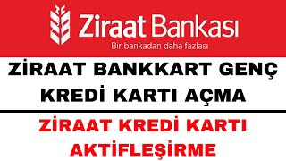 Ziraat Bankkart Genç Kredi Kartı Açma  Ziraat Kredi Kartı Aktifleştirme [upl. by Bibby]