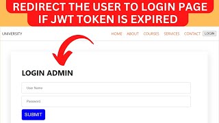 Backend Node JS Authorization amp Verify JWT Token on expired and Redirect the User to Login Page✅ [upl. by Assirual]