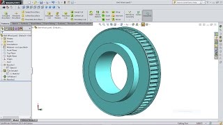 SolidWorks Engine Belt Wheel Part2 [upl. by Rj]