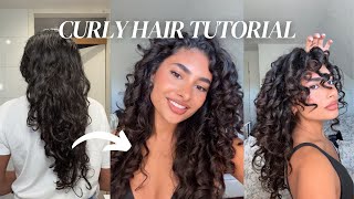 Long Curly Hair Tutorial Extreme Definition and Volume  Manisha Thurairajah [upl. by Rockey]