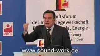 BUNDESKANZLER SCHRÖDER 2003  DEMOGRAFIERENTENAGENDA 2010  SOUNDWORKDEVERANSTALTUNGSTECHNIK [upl. by Cote851]