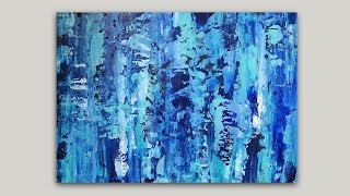 Abstract Painting in Acrylics  Smearing Paint with a Palette Knife StudioSilverCreek [upl. by Aihsenor]