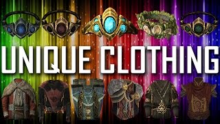 Skyrim  All Unique Clothing Pieces amp Sets [upl. by Booma]