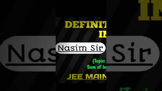 Definite Integrals Part 2 nasimmathjee jeemain jeeadvance iitjee integralcalculus integration [upl. by Ahrendt]