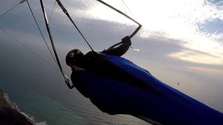 Hang Gliding Ringstead Bay shot with a keel mounted Gimbal [upl. by Buchalter316]