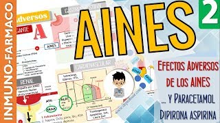 AINES Farmacodinámica Efectos Adversos Indicaciones PARACETAMOL DIPIRONA ASPIRINAInmunofarma2 [upl. by Yracaz740]