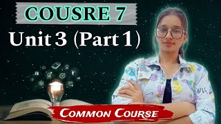 Course 7  Unit 3 Part 1  DEdSpl 2nd Year  Common Course  By  Harshika Gupta [upl. by Eizeerb]