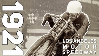 Rare Film of Motorcycle Board Track Racing Beverly Hills 1921 [upl. by Ailhad427]