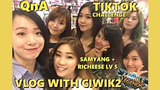 VLOG BARENG CEWE2 ARTIS MOBILE LEGENDS QnA amp CHALLENGE [upl. by Arocal79]