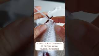 Point Mousse🧶 tricot tuto diy knitting crochet yarn [upl. by Enyamrahs104]