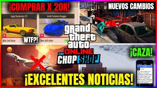 EXCELENTES NOTICIAS NUEVA ACTUALIZACION CAMBIOS COMPRAR COCHES 20K EVENTOS y MÁS GTA5 Online [upl. by Yelssew62]