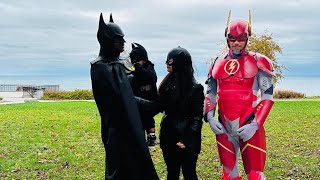 2023 KEATON BATMAN AND SUICIDE SQUAD KILL THE JUSTICE LEAGUE FLASH COSPLAY COSTUMES IN ACTION [upl. by Isidoro]