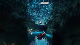 The Glowworm Caves of New Zealand  glow bioluminescent beautiful nature facts shorts short [upl. by Ginzburg]