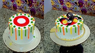 new cake recipe  How to make a Pineapple cake  pineapple cake design  birthday cool cake design [upl. by Ermengarde127]