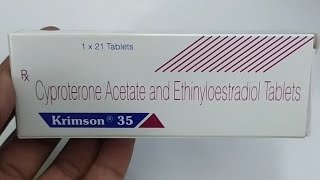 Krimson 35 Tablet  Cyproterone Acetate and Ethinylestradiol Tablet  Krimson 35 Tablet Uses Benefit [upl. by Ettezzil]