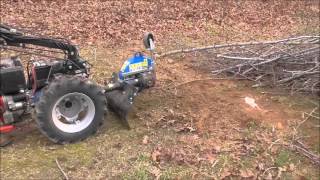 BCS WalkBehind Tractor with Stump Grinder [upl. by Llecrup]