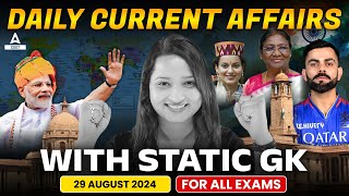 29 August Daily Current Affairs for CUET 2025  Important Static GK  Current Affairs Today [upl. by Prader690]