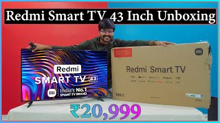 REDMI Smart TV 43 Inch Unboxing amp Giveaway  Quick Review  Amazing  ₹20999 with Android 11🔥🔥 [upl. by Kilbride]