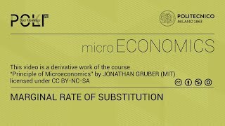 Marginal Rate of Substitution derived from video lecture by Jonathan Gruber [upl. by Sheets]