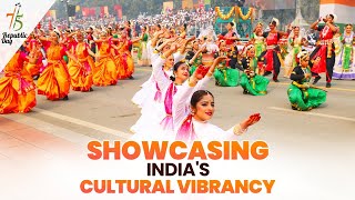 Cultural performances celebrating Indias diversity at 75th Republic Day at Kartavya Path [upl. by Lorrin]