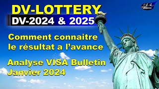 DVLOTTERY  Peuton Connaitre le résultat à lavance   Analyse Visa Bulletin Janvier [upl. by Misaq]