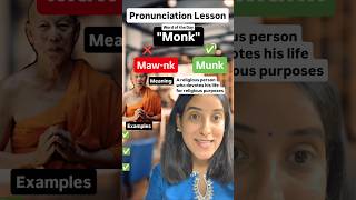 How to pronounce monk english pronunciation spokenenglish sakshitiwari [upl. by Hgielhsa]