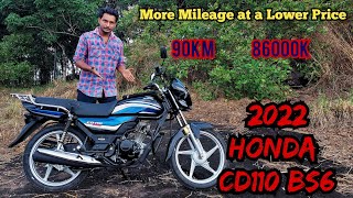 2022 Honda CD 110 dream deluxe full accessories Loaded low price mileage king malayalam review [upl. by Reivad]