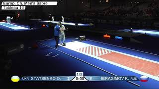 2019 743 T16 07 M S Individual Duesseldorf GER ZCH RED IBRAGIMOV RUS vs STATSENKO UKR [upl. by Syah]