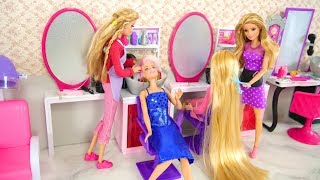 Barbie Doll Hair Salon for Sparking Hair Salon rambut boneka Barbie Salão de cabeleireiro [upl. by Ocker]