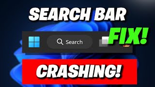 How to Fix Windows 11 Search Bar Crashing or Not Working  StepbyStep Guide [upl. by Enyalb]