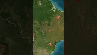 Conheça as Crateras de impacto no Brasil Parte 3 mapas geografia brasil [upl. by Tychon594]