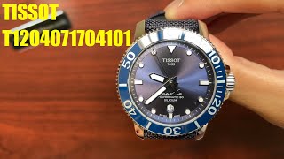 Tissot Seastar 1000 Powermatic 80 Automatic Silicium Watch T1204071704101 [upl. by Inalak]