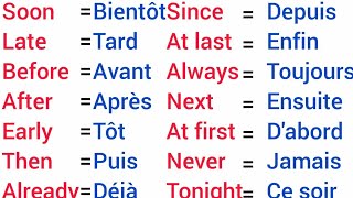 Les adverbes les plus utilisés en Anglais  Adverbes de temps  The most used adverbs in English [upl. by Joerg]