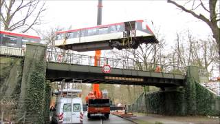 Orkan Xaver Nach Unfall  after accident LIEBHERR LTM 122052 bei der Bergung einer UBahn Teil 1 [upl. by Kindig]