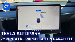 Tesla Autopark con Tesla Vision  2 puntata Parcheggio in Parallelo [upl. by Akcinehs911]