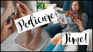 DIY PEDICURE AT HOME  HOW TO DO A PEDICURE [upl. by Niatirb]