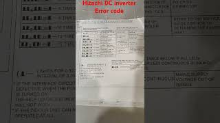 Hitachi DC inverter error code [upl. by Garek]