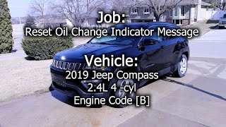 2019 Jeep Compass  Reset Oil Change Required Indicator Message Light [upl. by Thorfinn]