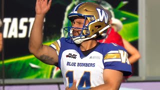 Castillo breaks Winnipeg franchise record with a massive 60yd field goal  CFL [upl. by Connel]